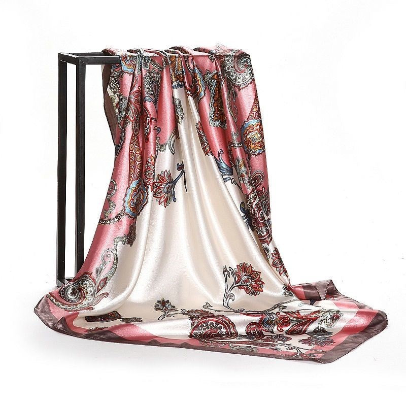 BowLift | Large square scarf Simulation silk scarf All-match scarf Scarf
