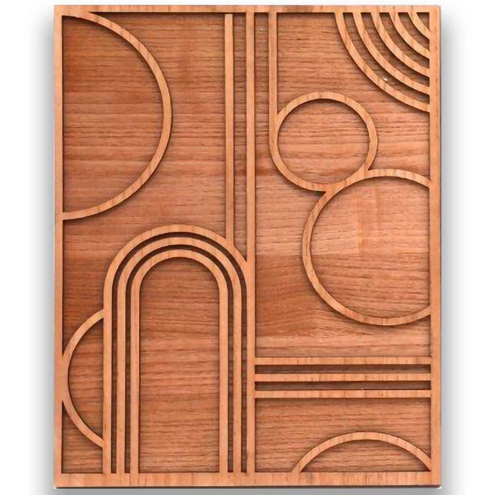40x50cm Abstract Geometric Wood Wall Art | Bowlift