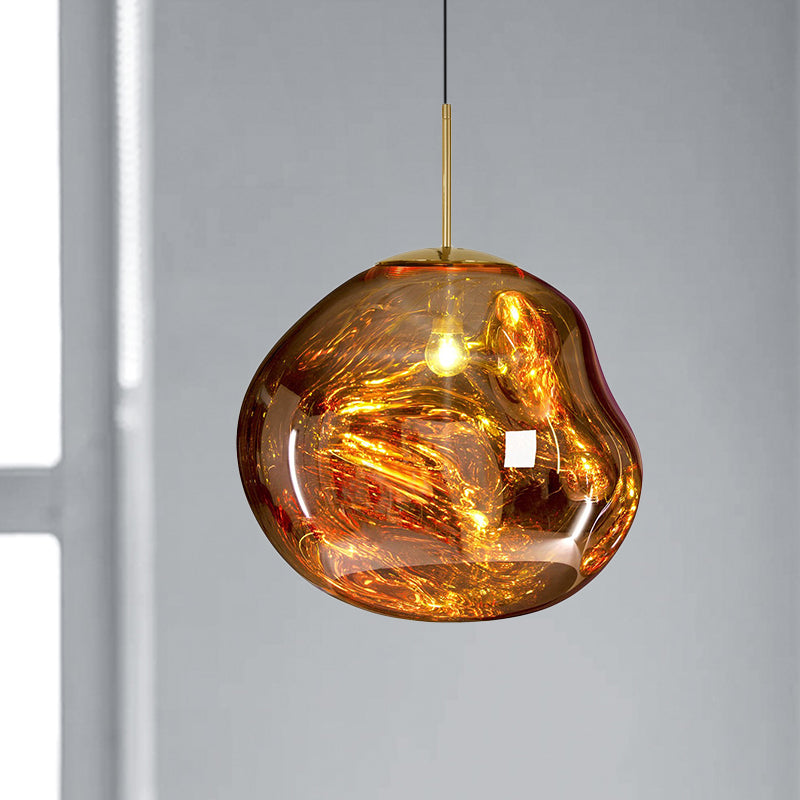 Modern Glass Ceiling Lamp - LunaLux | Bowlift