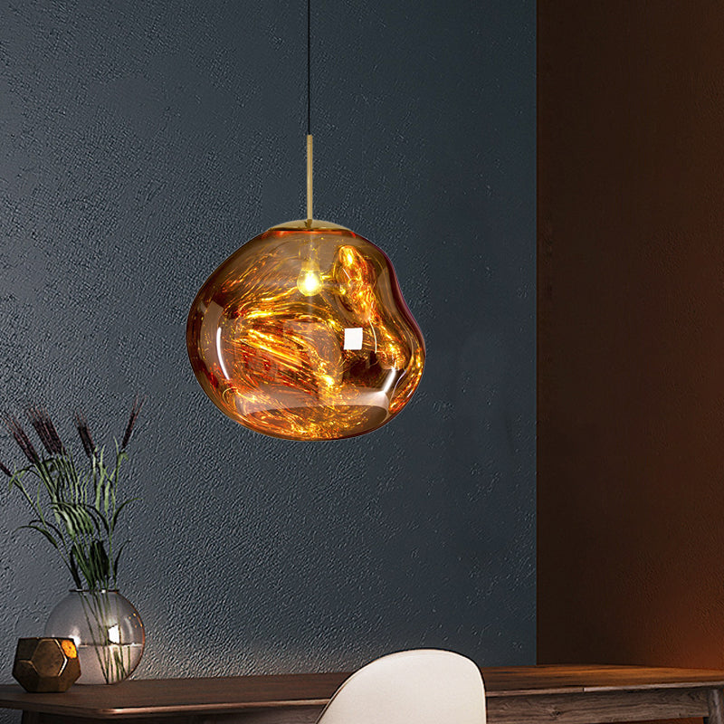 Modern Glass Ceiling Lamp - LunaLux | Bowlift