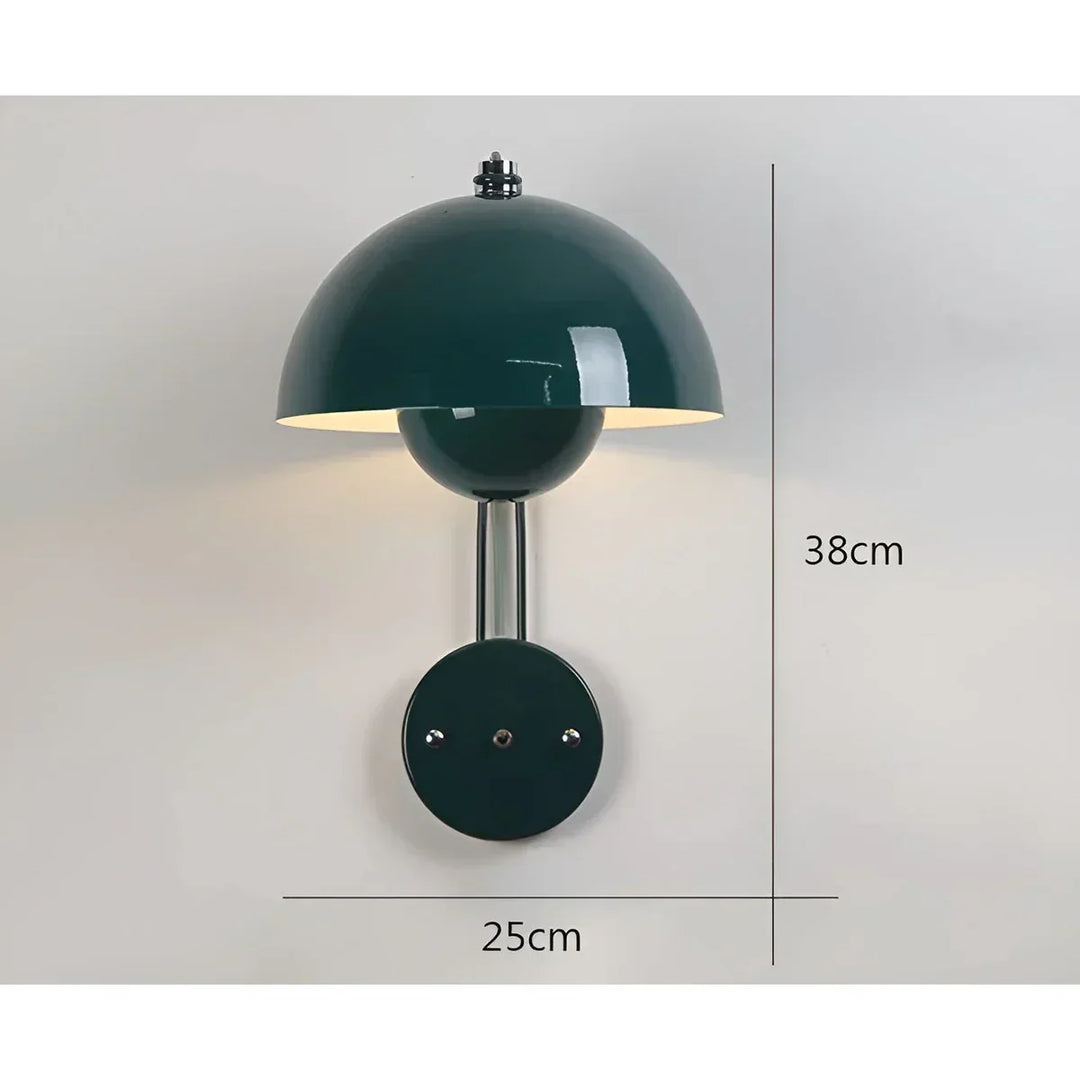 BudLume - Mushroom Light Cozy Scandinavian Wall Lamp Bowlift