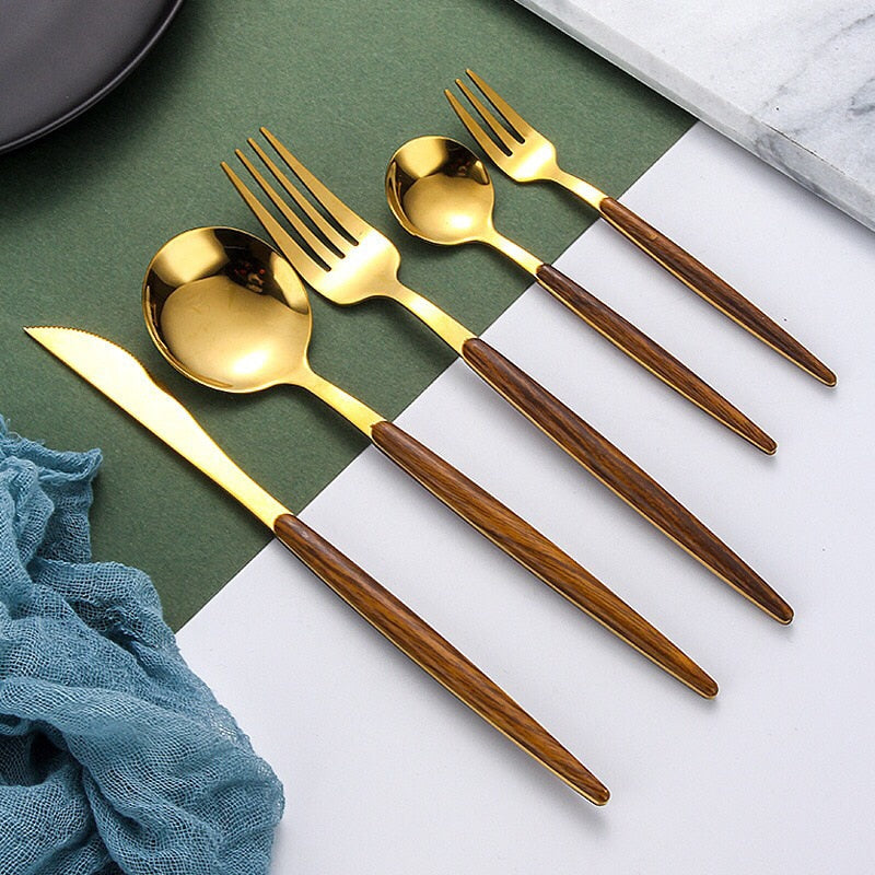 BowLift | Wooden Handle Cutlery Set