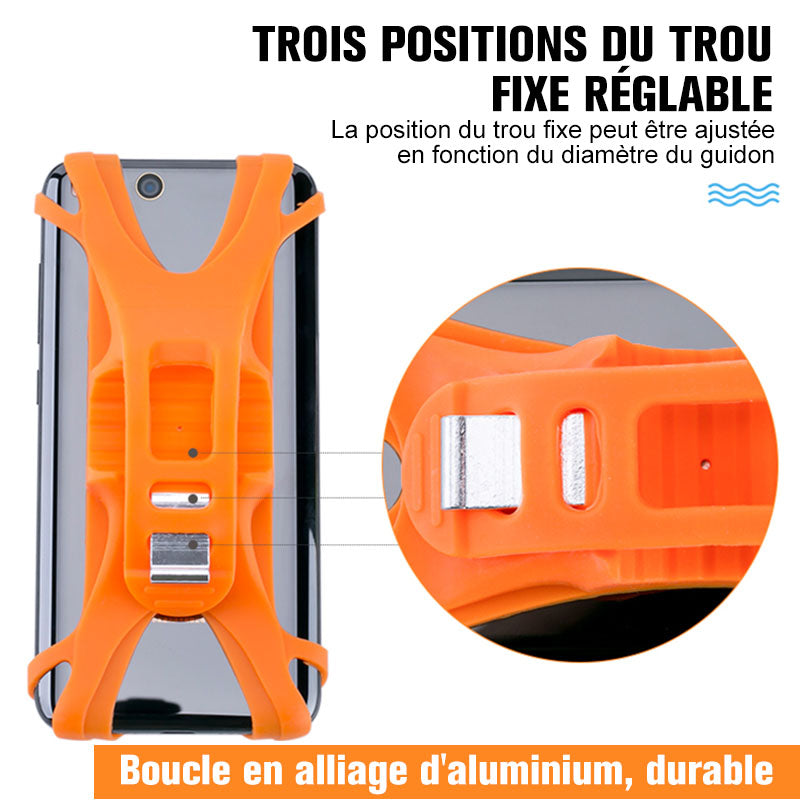 Universal silicone phone holder for the bicycle, non-slip, adjustable | Bowlift