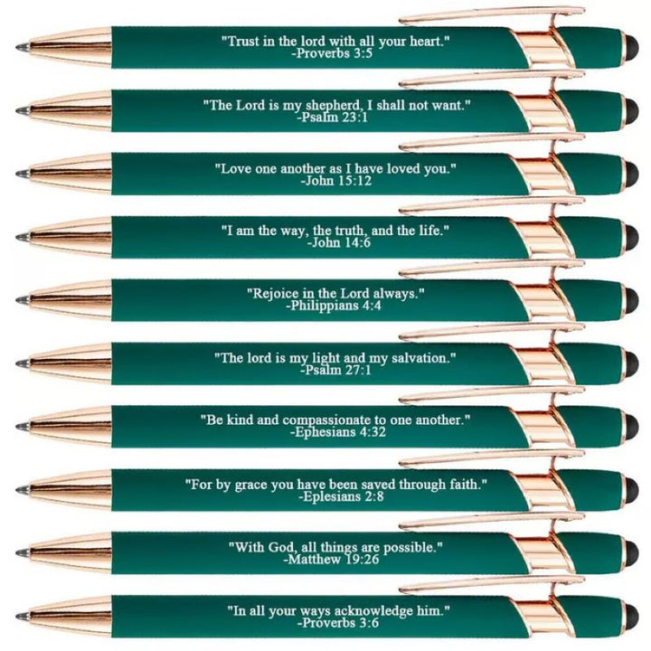 BowLift | ️Premium Comfort Bible Verse Pens – 10 pcs