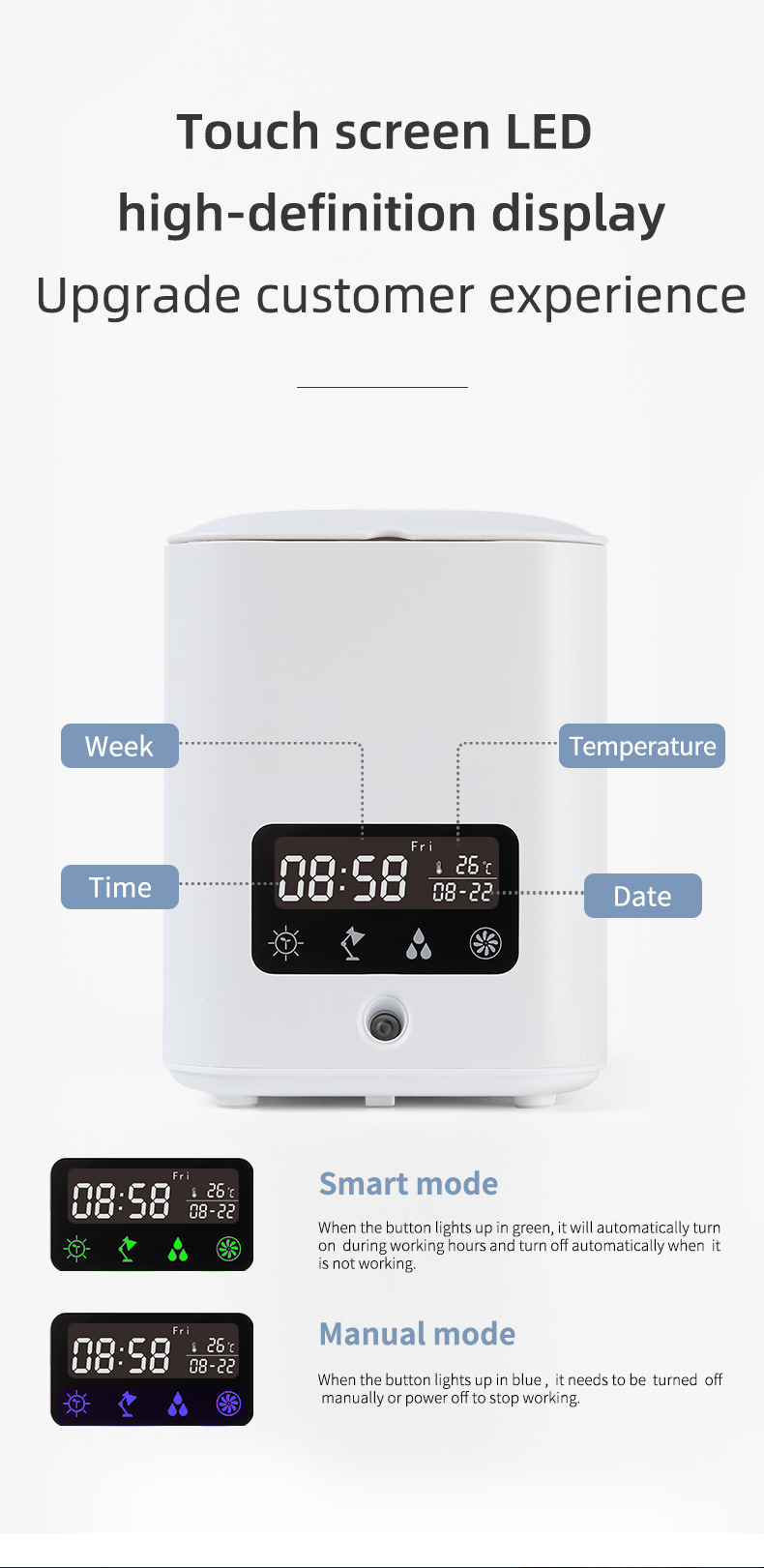 BowLift | Multifunctional smart hydroponic plant pot with calendar, diffuser and desk lamp
