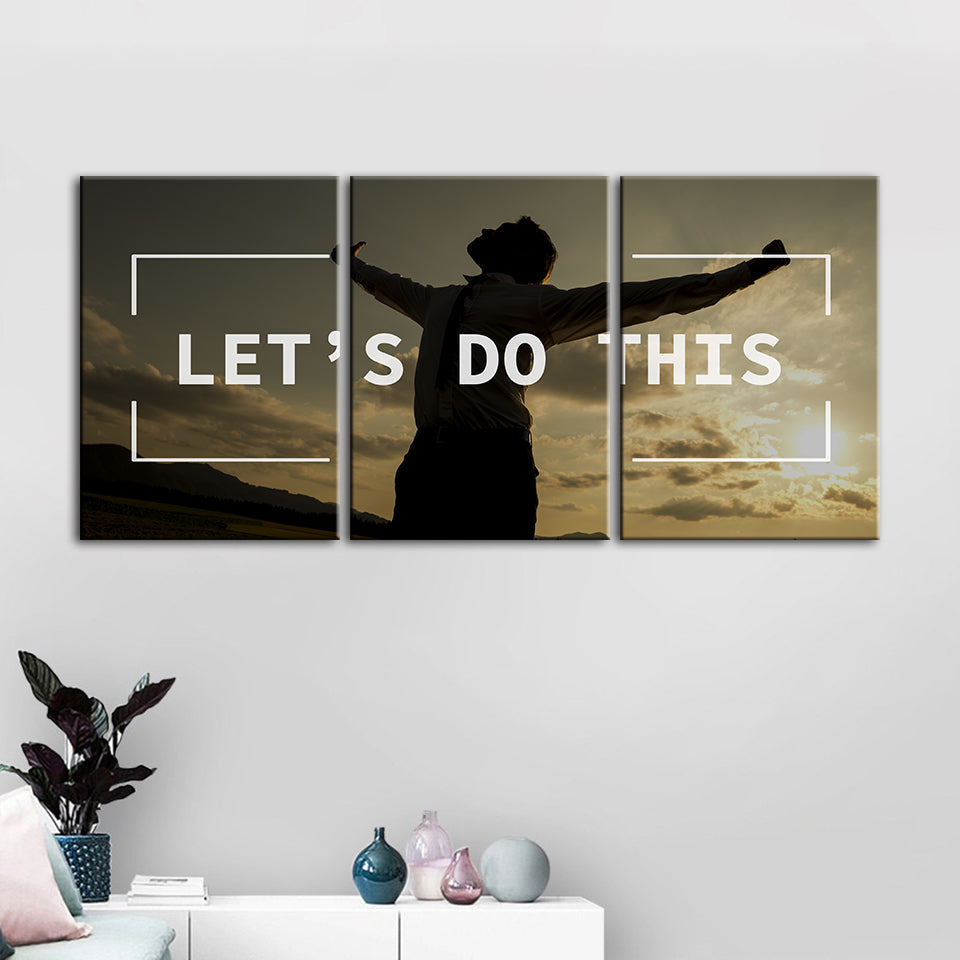 Let's Do This 3 Piece - Canvas Wall Art Painting | Bowlift