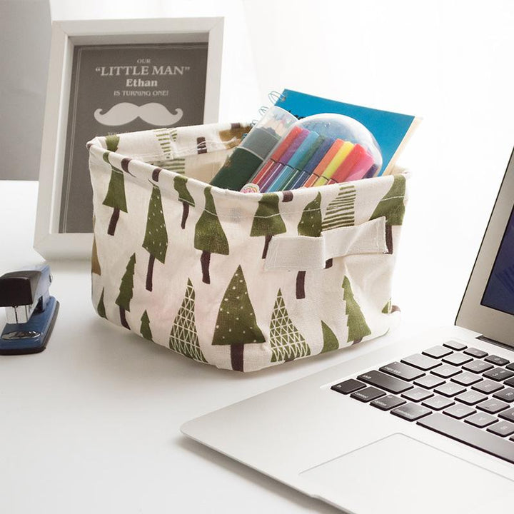 BowLift | Foldable Cotton Fabric Storage Basket