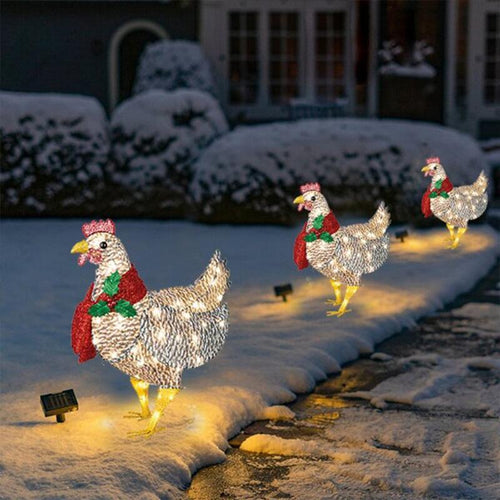 BowLift | Bright Chicken with Scarf Christmas Decoration