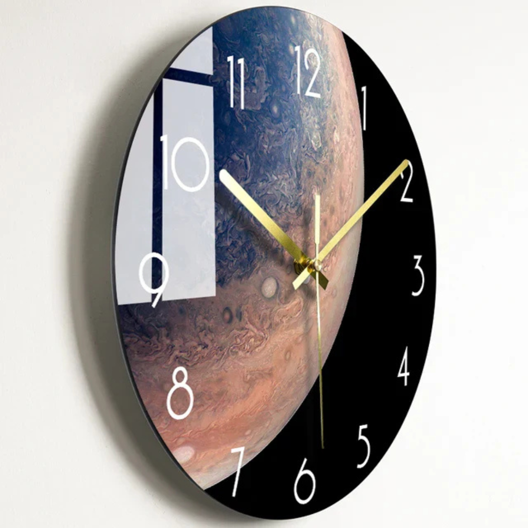 BowLift | Large Glass Wall Clock with Elegant Design Luxorix