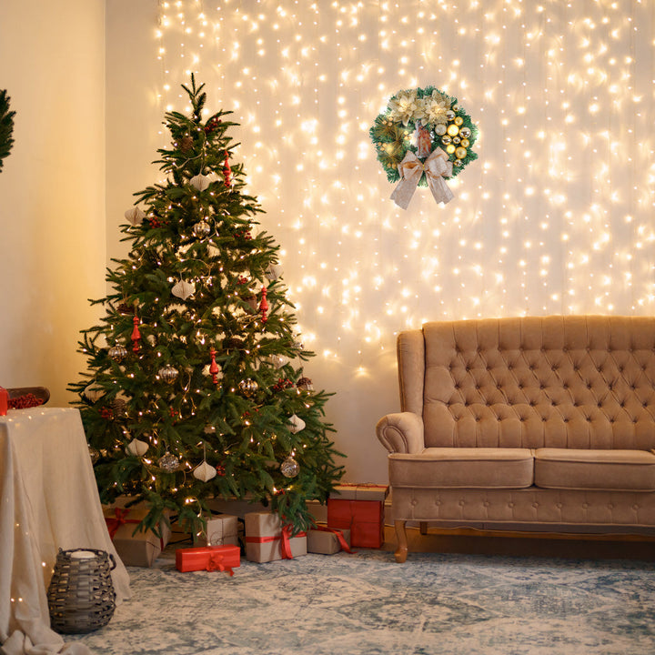 BowLift | Christmas Wreath with Nativity and LED Lights