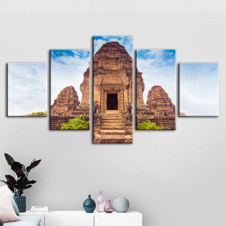 Ancient Temple 5 Piece - Canvas Wall Art Painting | Bowlift