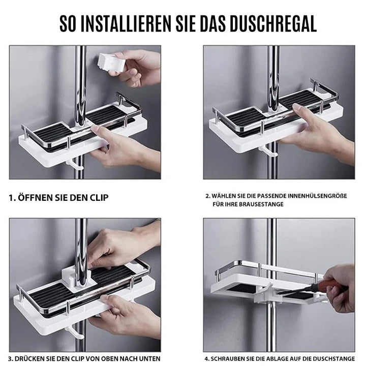 BowLift | Shower rod storage shelf
