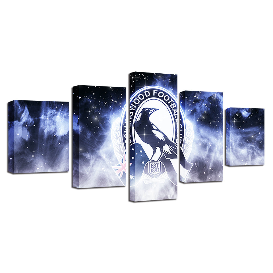 Collingwood Football Club 5 Piece - Canvas Wall Art Painting | Bowlift