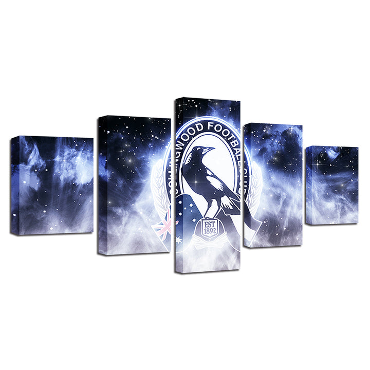 Collingwood Football Club 5 Piece - Canvas Wall Art Painting | Bowlift