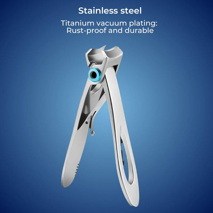PrecisionTrim Stainless Steel Wide Jaw Nail Clippers | for Thick Nails - Sharp Blades - Ergonomic Design for Easy Nail Clipping Bowlift