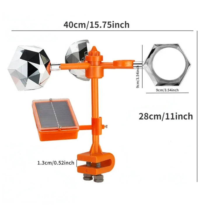 ZonSpin Bird Protector – 360° Reflective Pigeon Scare operated with Solar Energy | Bowlift