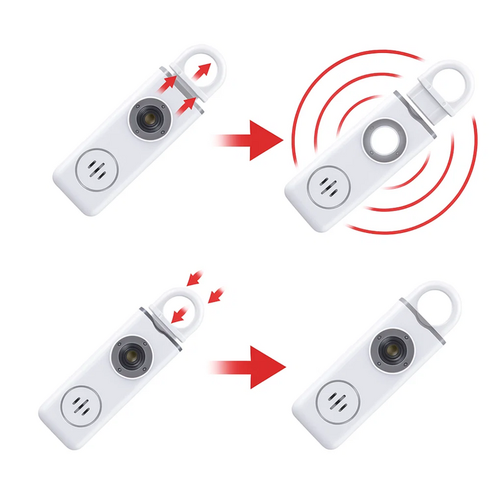 Ultra-Loud 130 dB Siren – Compact LED Torch Safety Device – For Night-Walkers Students & Commuters Bowlift
