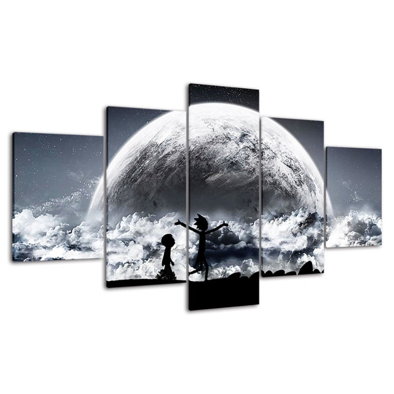 5 Piece Awesome Galaxy View - Canvas Wall Art Painting | Bowlift