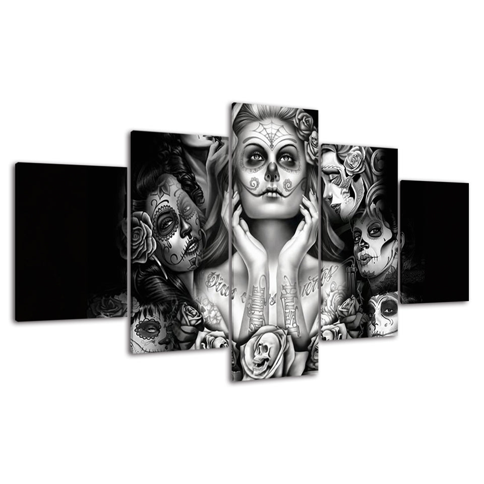 Calavera Girls - Canvas Wall Art Painting | Bowlift
