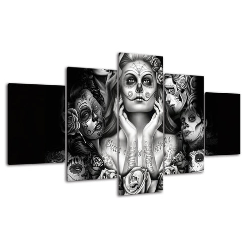 Calavera Girls - Canvas Wall Art Painting | Bowlift