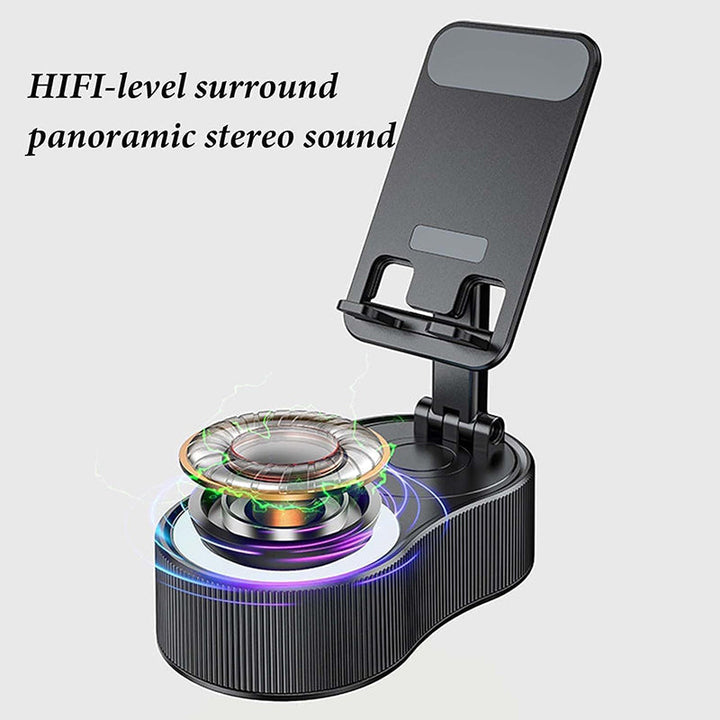 BowLift | 360° Adjustable Phone Stand with Built-in Bluetooth Speaker