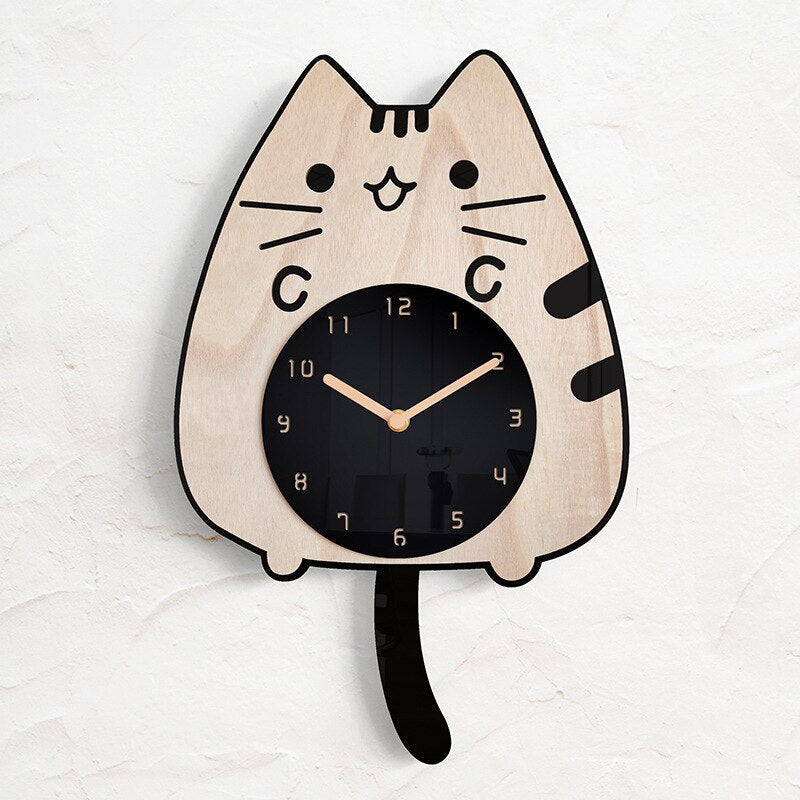 BowLift | PurrTime - Swinging Cat Wall Clock