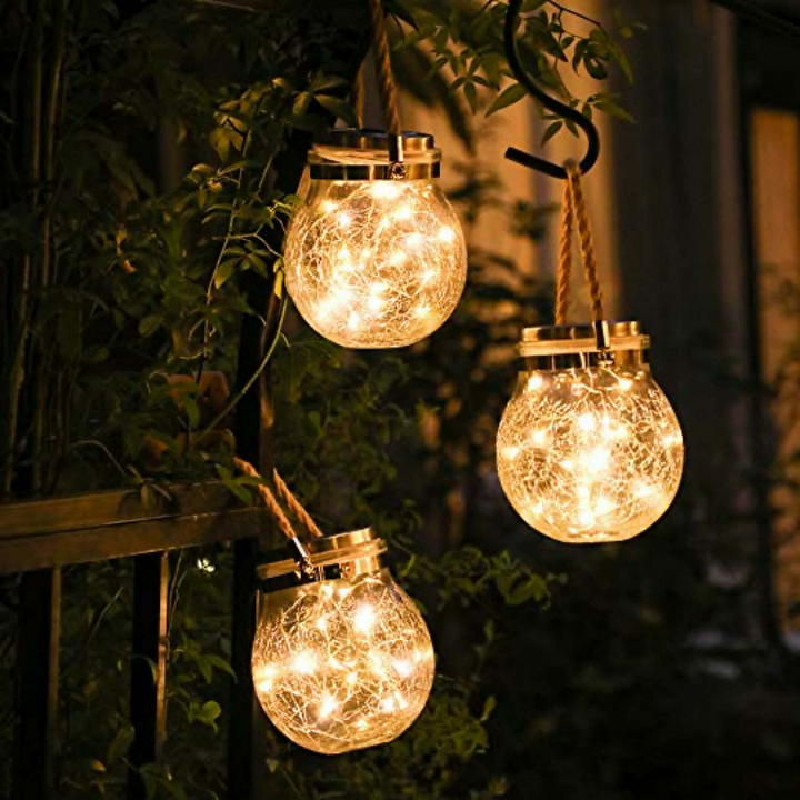Cracked Glass Solar Light Bowlift