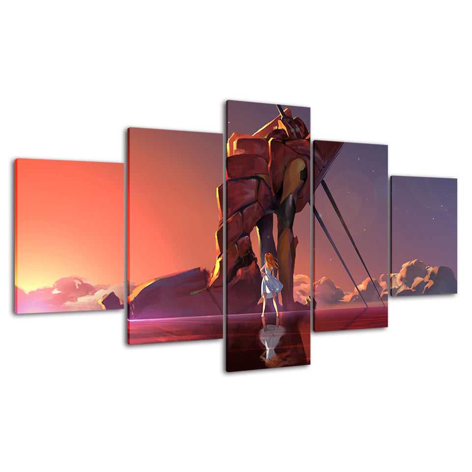 Woman Looking At A Rock - Canvas Wall Art Painting | Bowlift