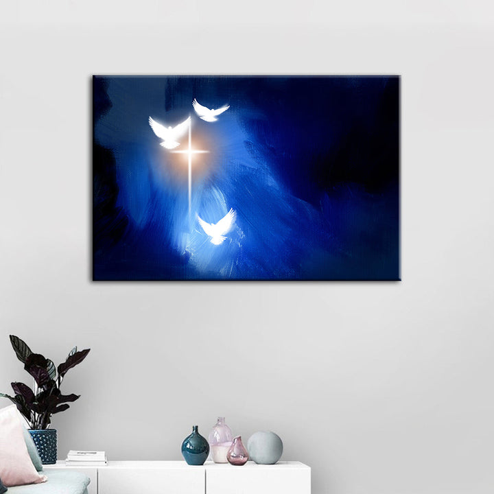 Shining Doves - Canvas Wall Art Painting | Bowlift