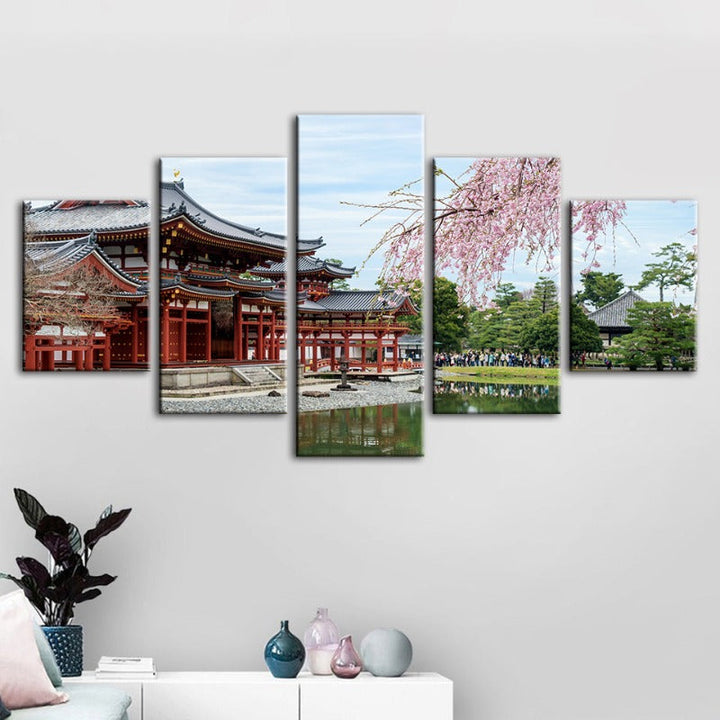 5 Piece Cherry Blossom - Canvas Wall Art Painting | Bowlift