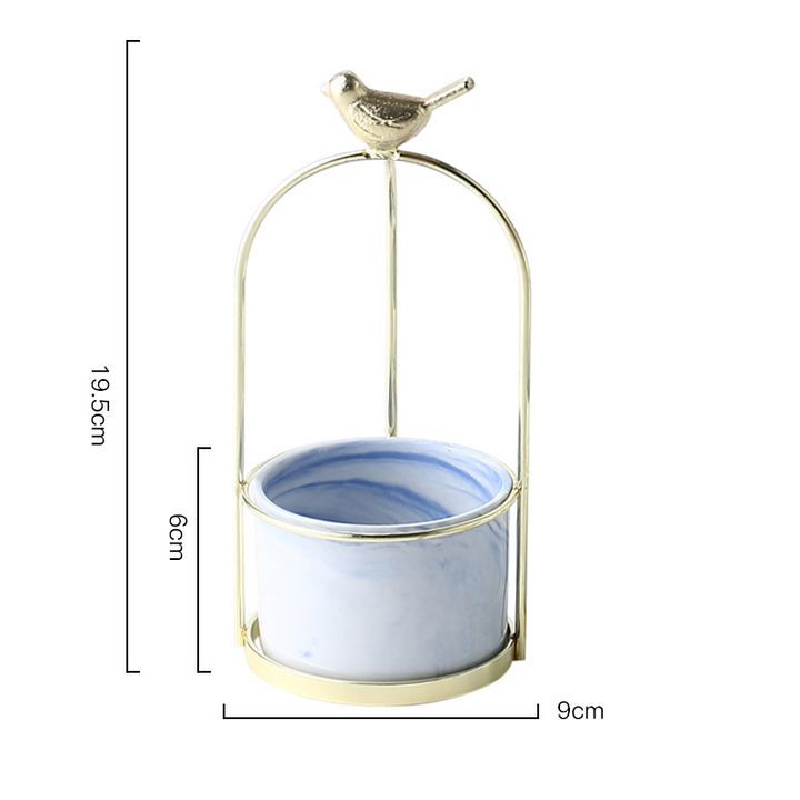 BowLift | Flower plant pots with bird design for stylish decoration