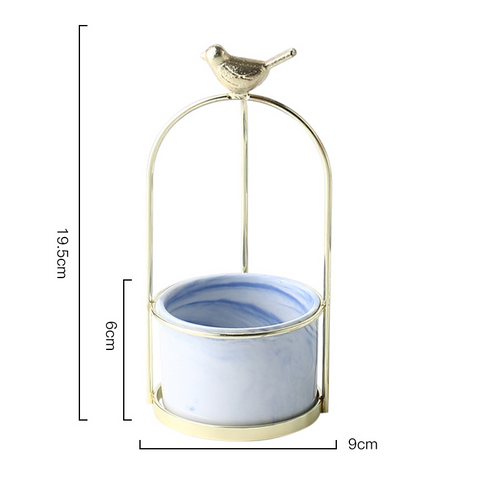 BowLift | Flower plant pots with bird design for stylish decoration