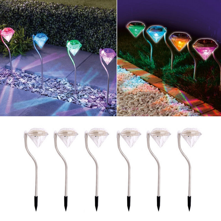 BowLift | Solar Garden Light in Diamond Shape – LED Lamps for Outdoor Decoration and Lighting