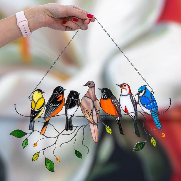 Birds Stained Glass Window Hangings 🐦 | Bowlift