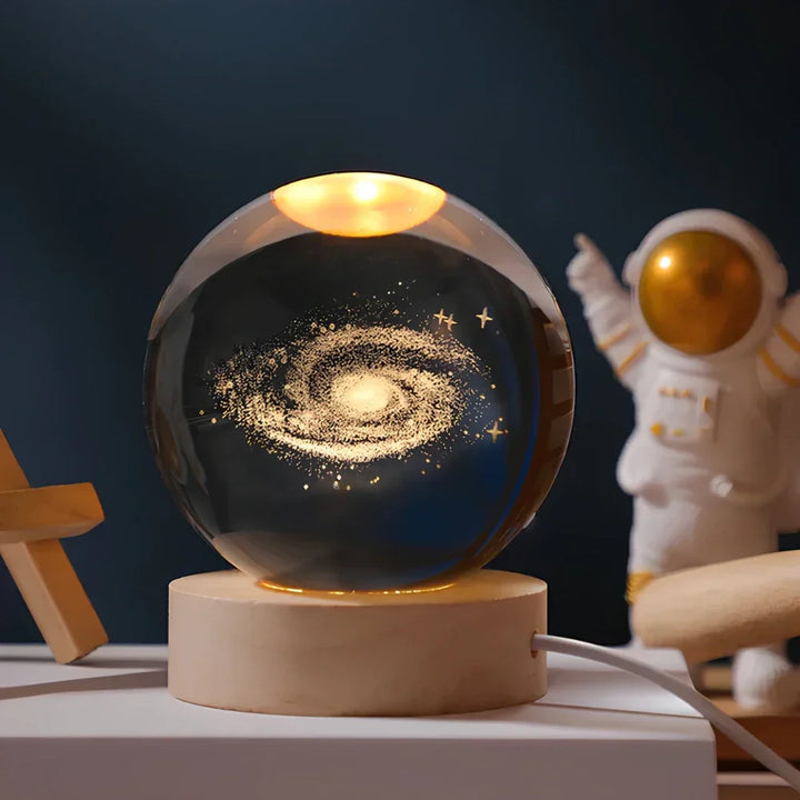 3D Engraved Crystal Sphere - Celestia | Bowlift