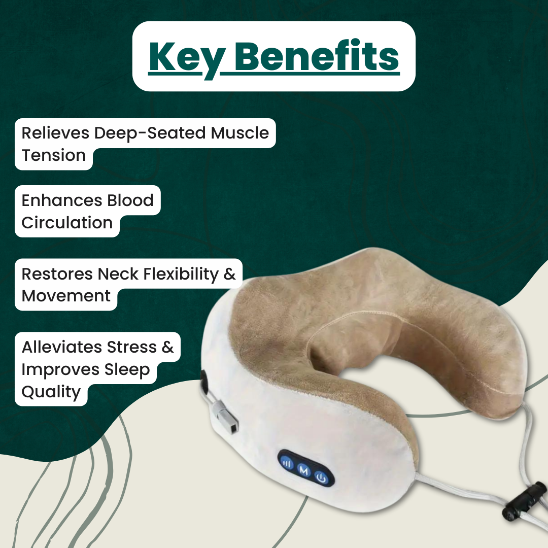 BowLift | Portable Neck Massager Pillow | Ergonomic Design