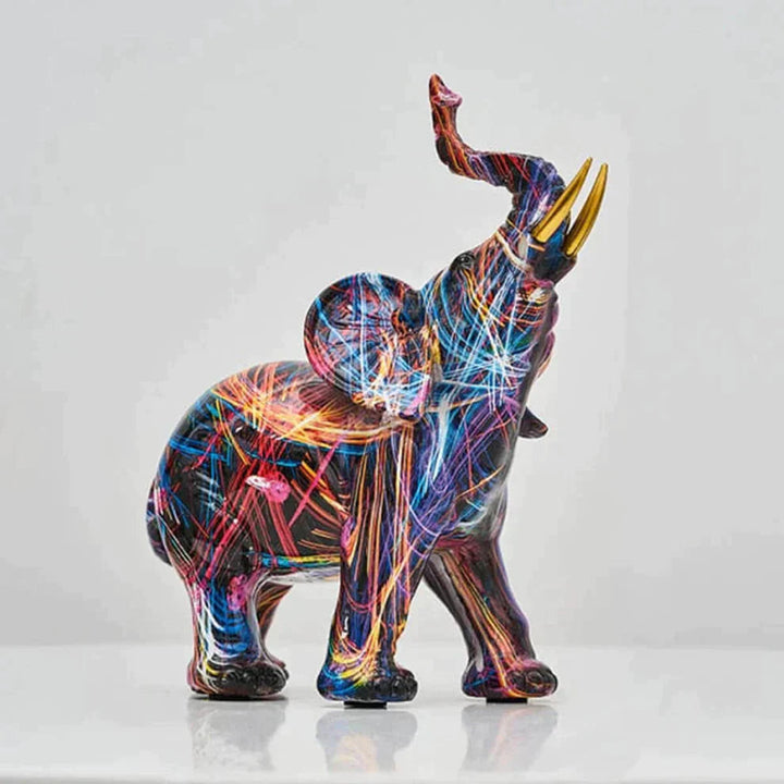 VibrantTrunk – Modern Elephant Art Sculpture Bowlift