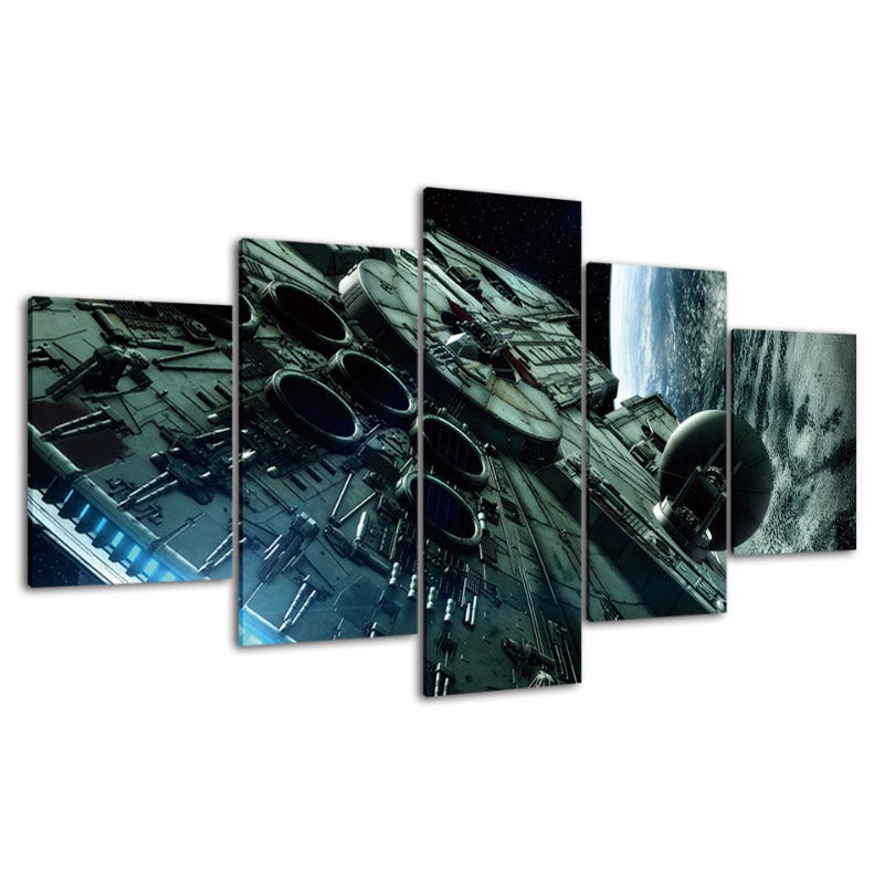 5 Piece Fascinating View Of The Galaxy - Canvas Wall Art Painting | Bowlift
