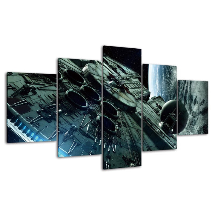 5 Piece Fascinating View Of The Galaxy - Canvas Wall Art Painting | Bowlift