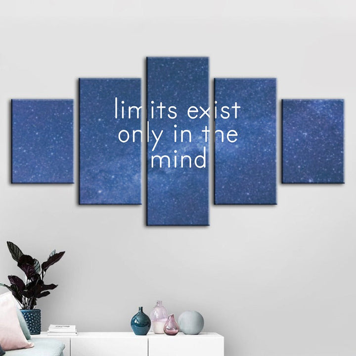 5 Piece Galaxy Motivation - Canvas Wall Art Painting | Bowlift