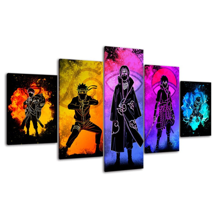 5 Piece Naruto Anime - Canvas Wall Art Painting | Bowlift