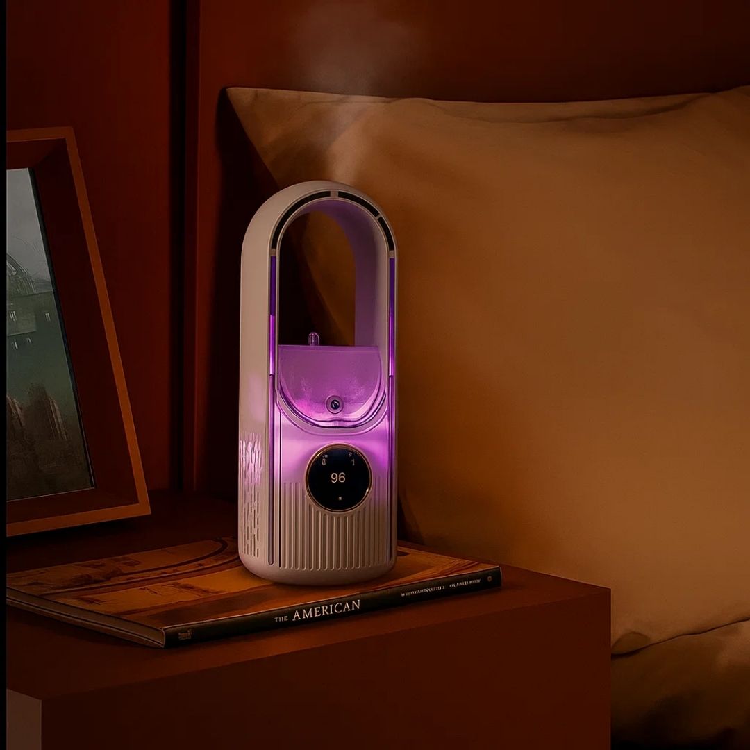 CoolMist | Portable Air Cooler Humidifier – Adjustable Quiet Mist – USB-Powered Compact – Personal Desk & Bedside Comfort for All-Day Freshness Bowlift