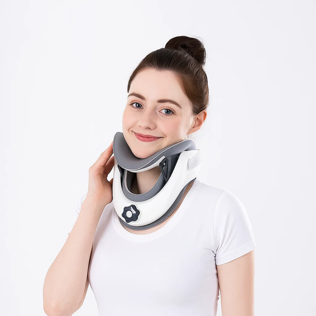 Instant Neck Pain Relief – Adjustable Inflatable Cushion – Improves Posture – Home & Office Use Bowlift