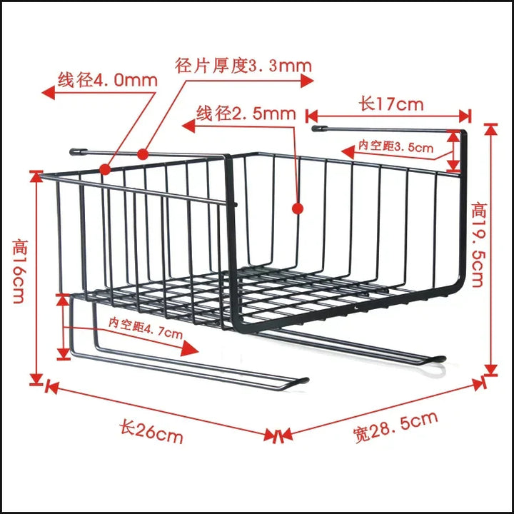 Under Shelf Storage Cabinet Basket Bowlift