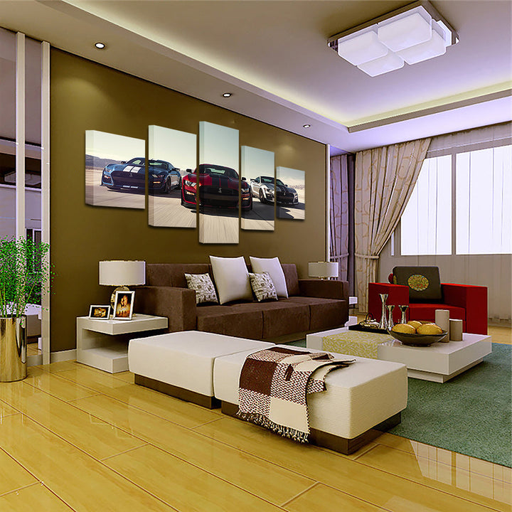 Racing Luxury Cars 5 Piece - Canvas Wall Art Painting | Bowlift