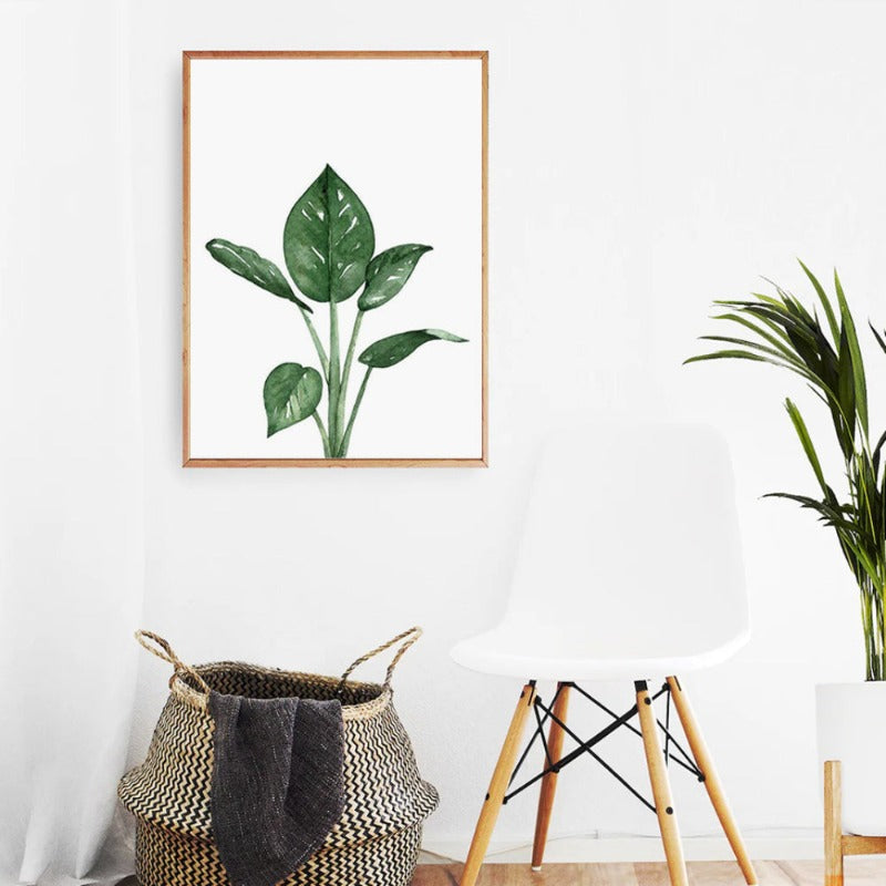 Green Leaf Tropical Botanical Watercolor Posters | Bowlift