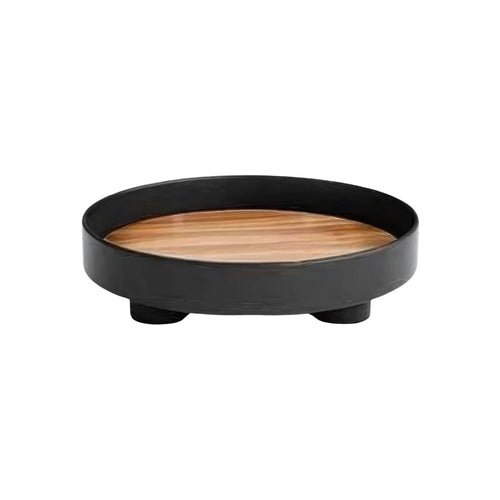 BowLift | Modern Round Wooden Barbara Tray