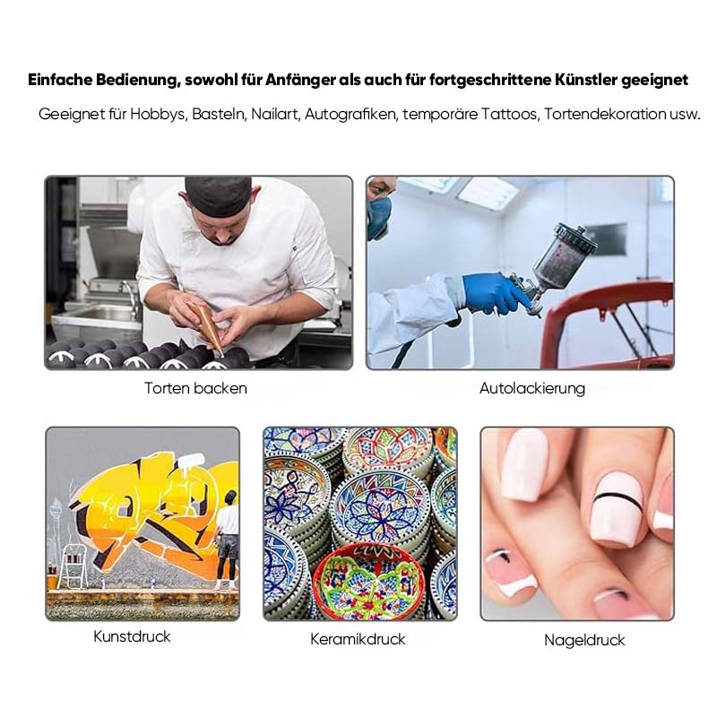 Pneumatic acrylic paint spray device for artists | Bowlift