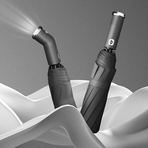 Windproof parasol and umbrella with LED | Bowlift