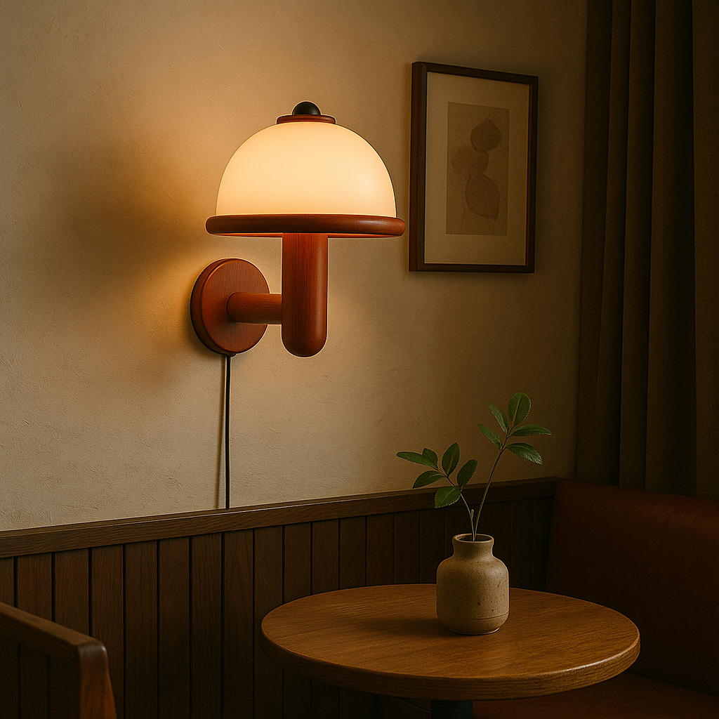 BowLift | NordShroom | Wooden Wall Lamp in Scandinavian Mushroom Style